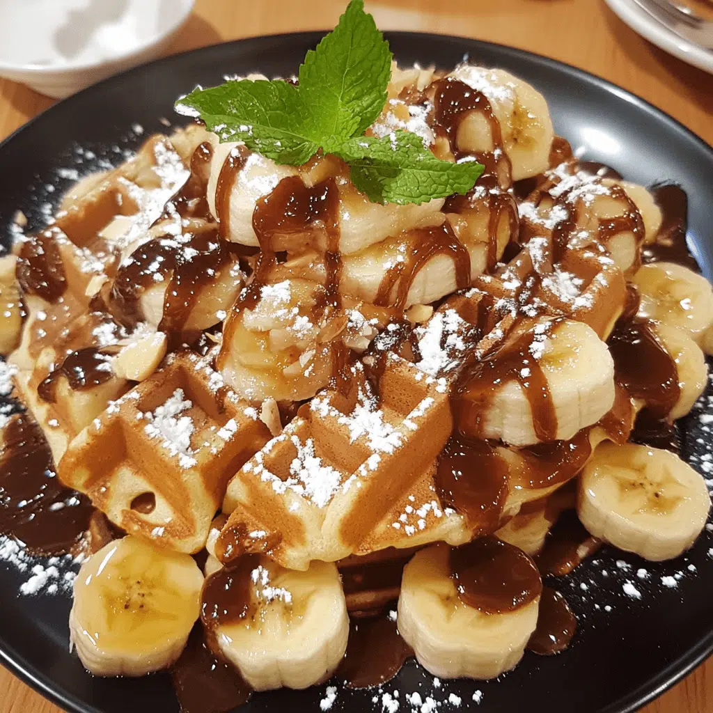 Waffle Banana with chocolate