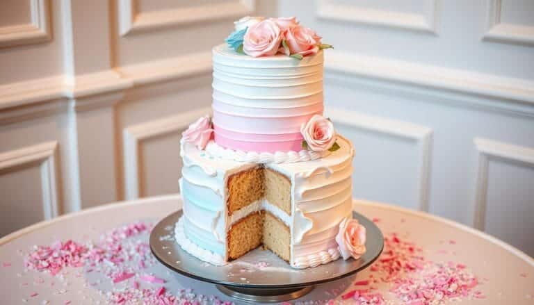 gender reveal cake