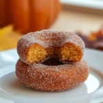 Baked pumpkin donuts with a sweet maple drizzle!