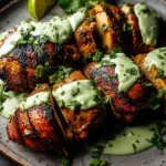 Peruvian Grilled Chicken with Creamy Green Sauce Recipe