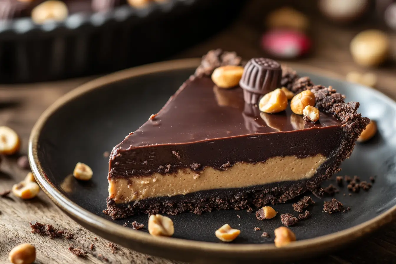 peanut butter cup chocolate pie
