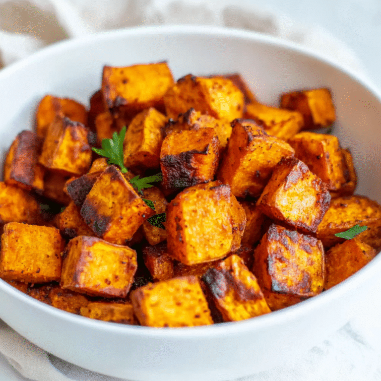 Air Fry Sweet Potato Cubes