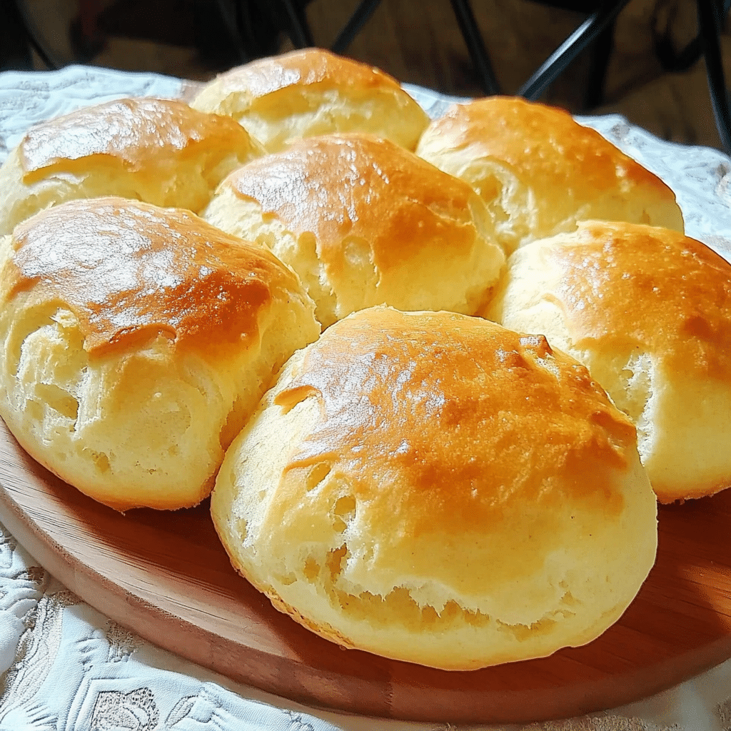 gluten free potato bread rolls with golden crust and fluffy interior