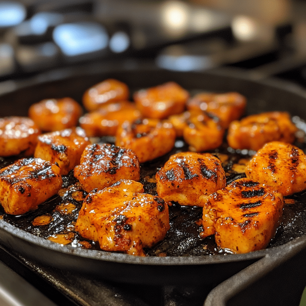 grilled-buffalo-chicken Marinated buffalo chicken breasts cooking on a grill pan