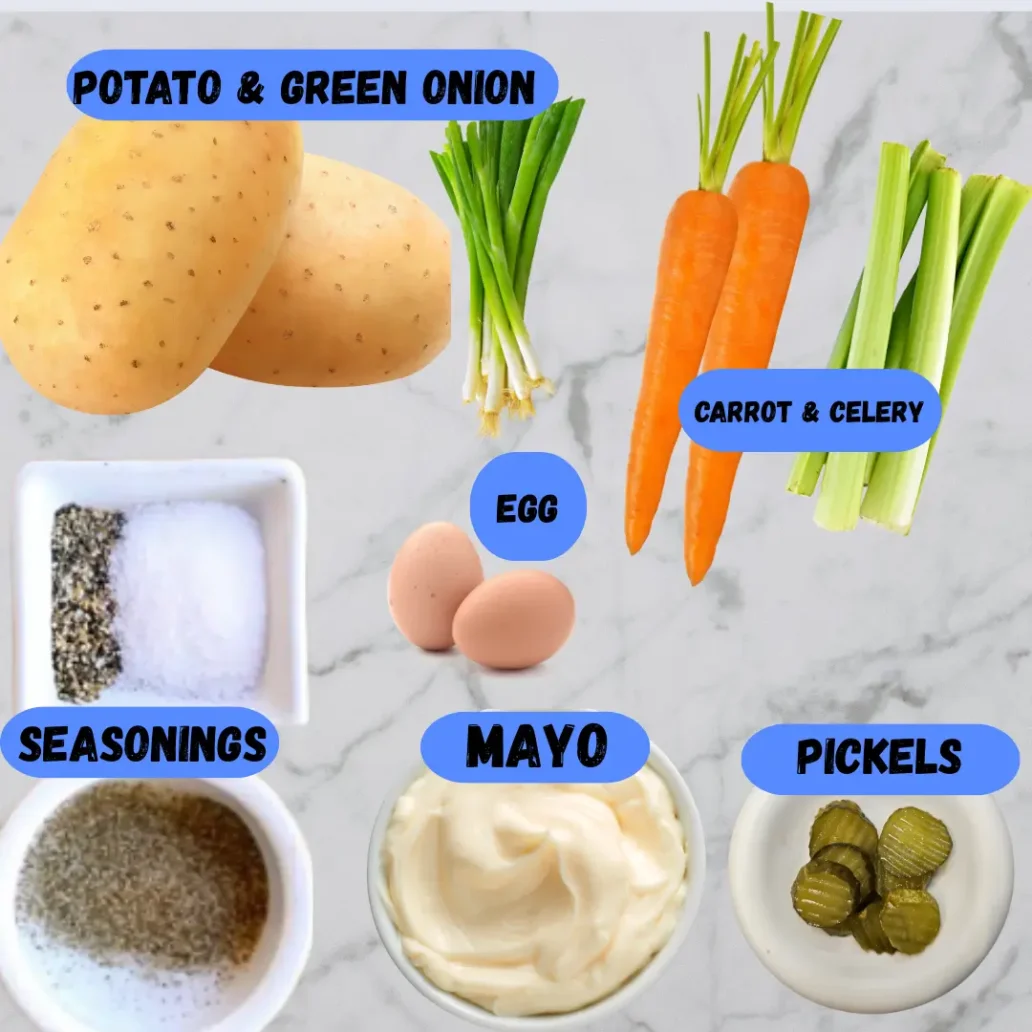 Ingredients for Hellmann’s potato salad