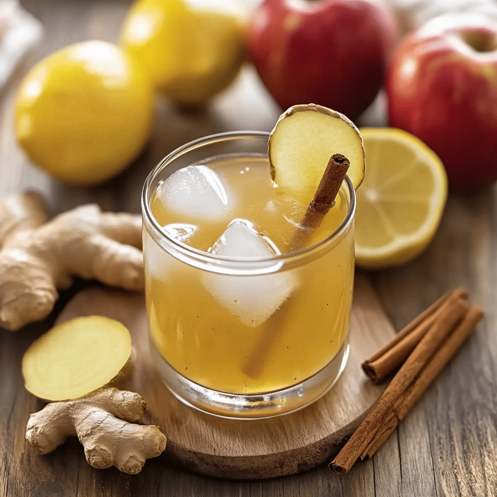 mixing-brazilian-detox-drink Stirring a warm Brazilian apple cider vinegar detox drink with lemon and cinnamon