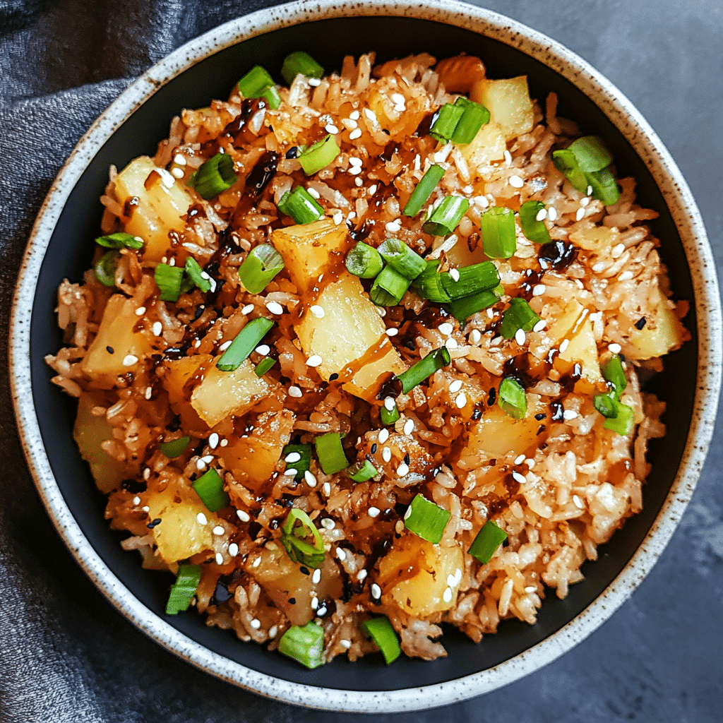 served-potato-fried-rice Bowl of served potato fried rice garnished with green onions