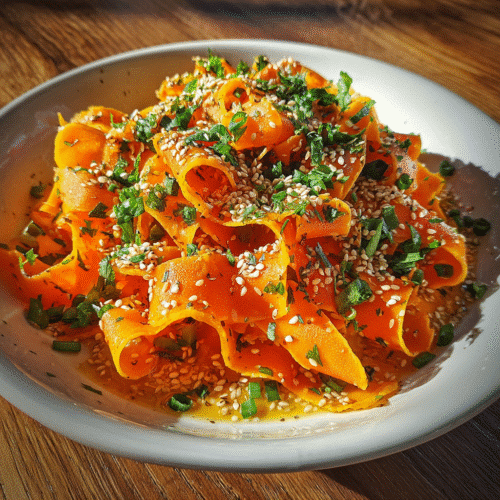 retinol carrot salad recipe with sesame dressing