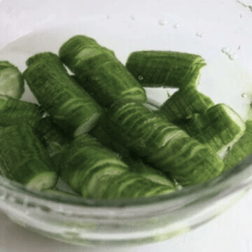 slice cucumbers into spirals for salad
