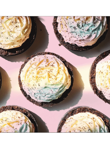 Moonbeam Ice Cream Cookie from Crumbl with vibrant frosting swirls