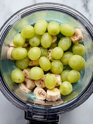 Blending moonbeam ice cream ingredients